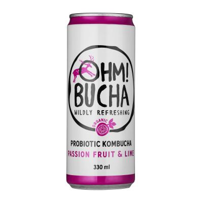Drink Kombučia passion fruit and lime flavor, 330 ml
